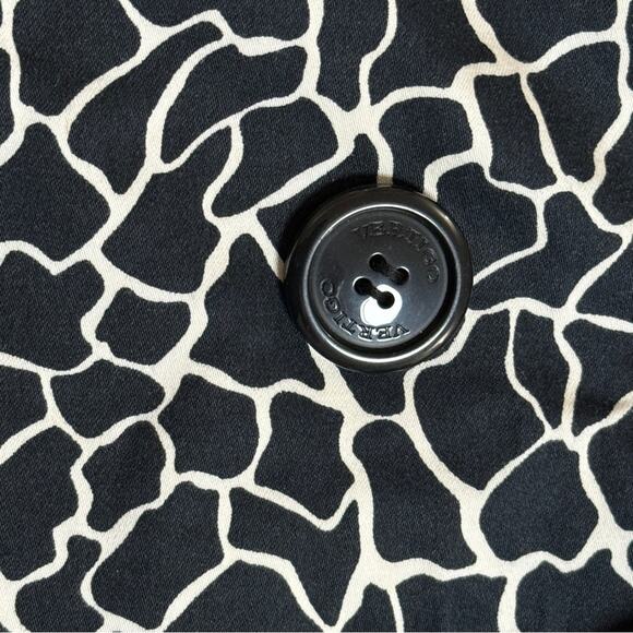 Vertigo Paris Trench Coat Women’s Giraffe Print Double Breasted Stretch Size L - Picture 8 of 9